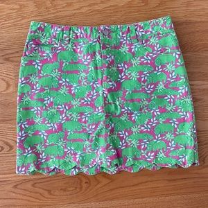 Lilly Pulitzer Vintage Hippo Scalloped Skirt (4)